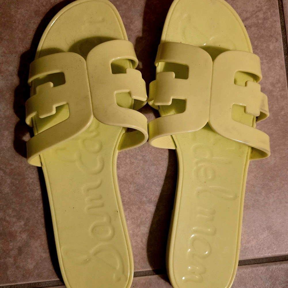Sam Edelman Light Yellow Slide Sandals